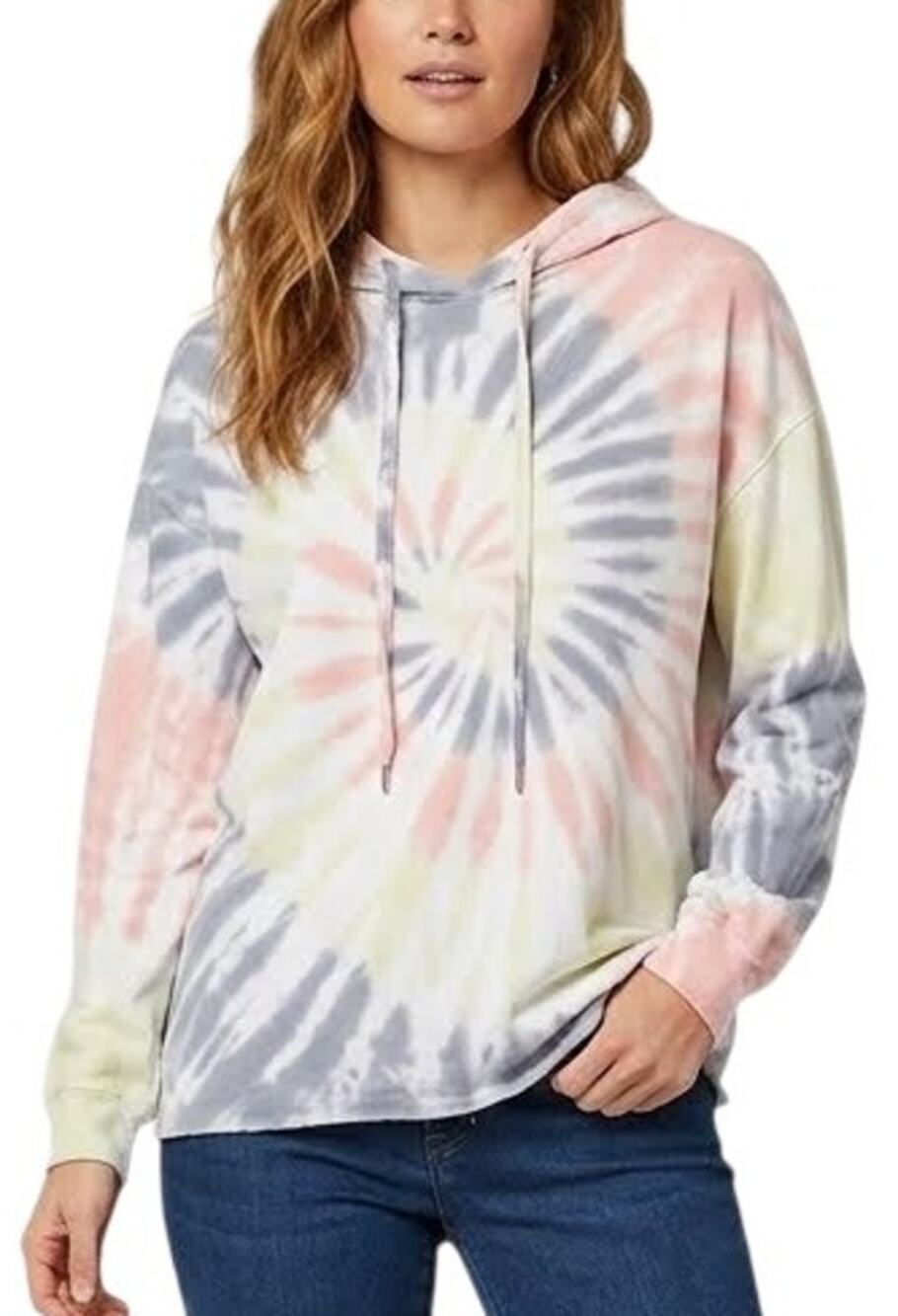 C&C CALIFORNIA Sundaze Spiral Oversized Tie Dye Pullover Hoodie SZ M